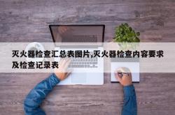 灭火器检查汇总表图片,灭火器检查内容要求及检查记录表
