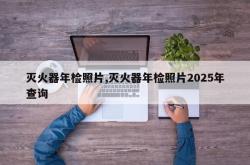 灭火器年检照片,灭火器年检照片2025年查询