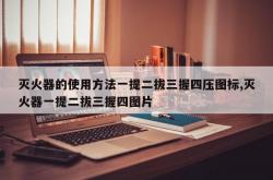 灭火器的使用方法一提二拔三握四压图标,灭火器一提二拔三握四图片