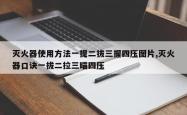 灭火器使用 *** 一提二拔三握四压图片,灭火器口诀一拔二拉三瞄四压