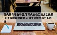 灭火器有哪些种类,不同火灾类型该怎么选择,灭火器有哪些种类,不同火灾类型该怎么选择