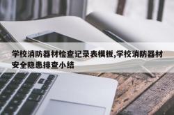 学校消防器材检查记录表模板,学校消防器材安全隐患排查小结