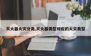 灭火器火灾分类,灭火器类型对应的火灾类型