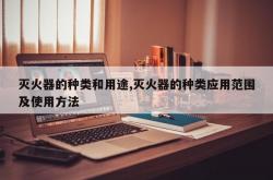 灭火器的种类和用途,灭火器的种类应用范围及使用方法