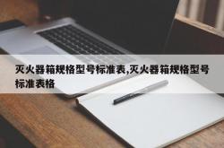 灭火器箱规格型号标准表,灭火器箱规格型号标准表格